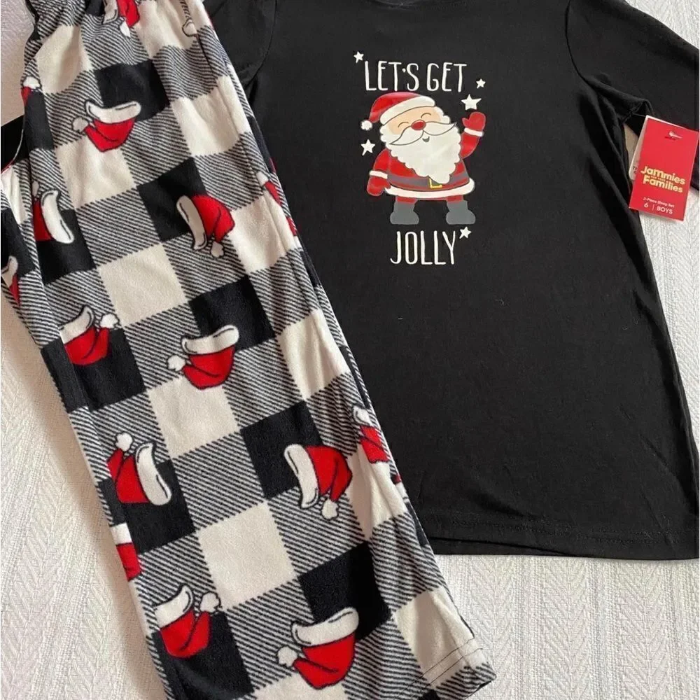Jammies For Your Families Boys Jolly Santa 2 Pc Set